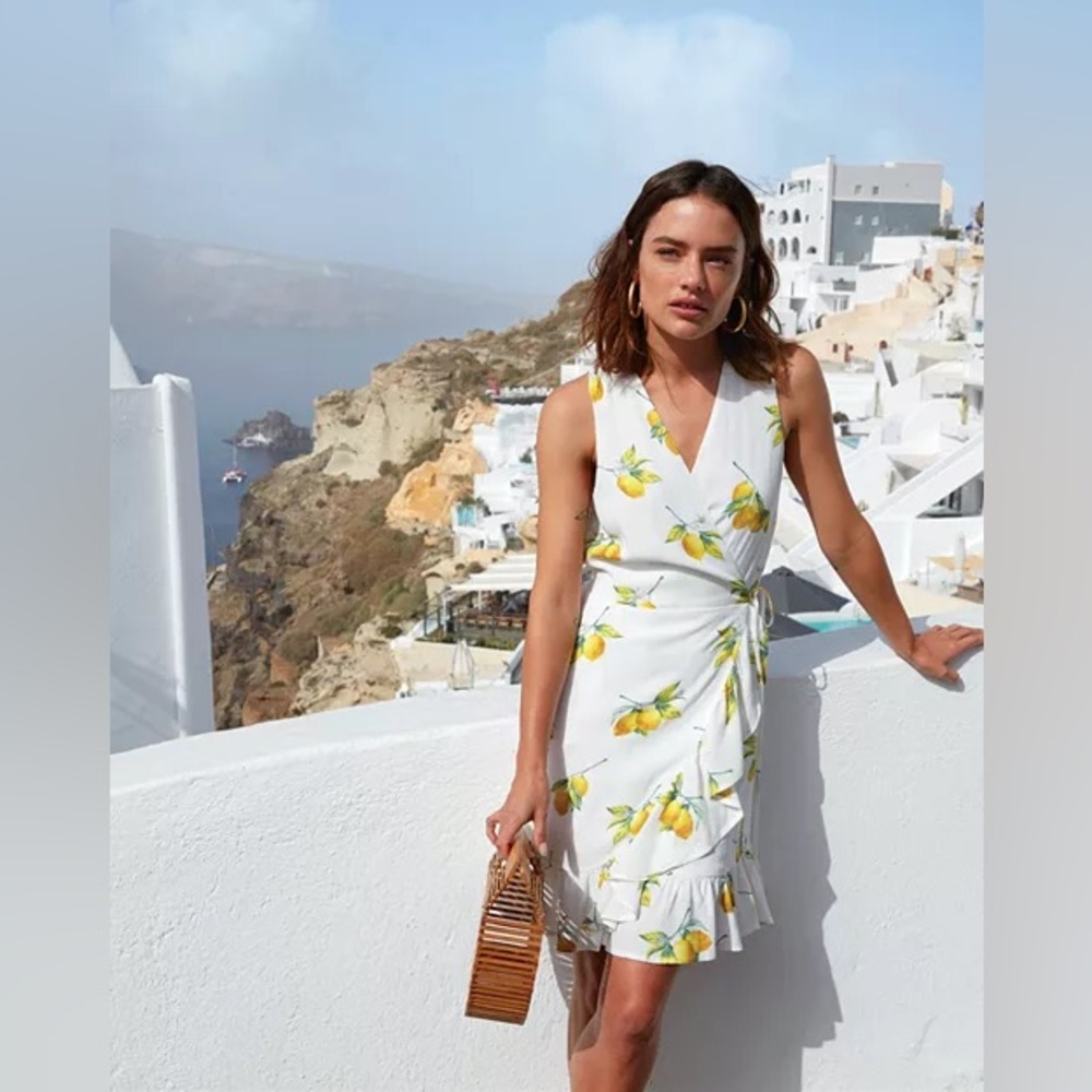 Rails White Madison  Dress with Lemon Print large